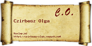 Czirbesz Olga névjegykártya