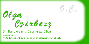 olga czirbesz business card